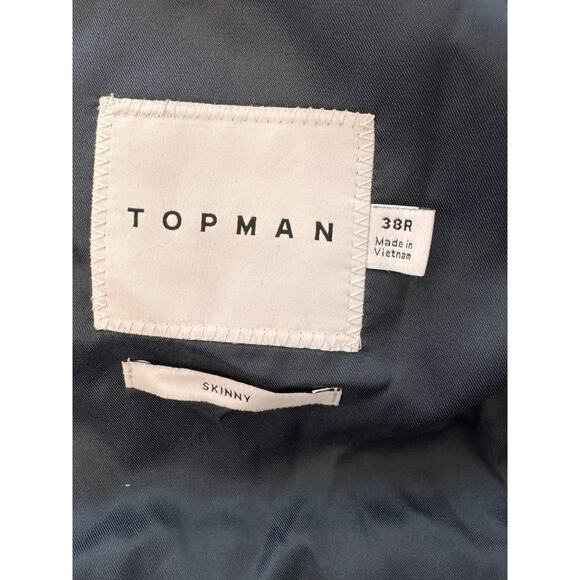 New TOPMAN NORDSTROM TOPMAN Men’s Blue Modern Classic Blazer Size 38 - Picture 4 of 4